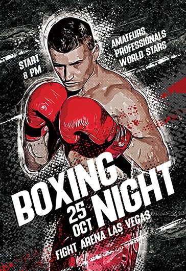 Boxing - Free PSD Poster Template - 10028551 | by ElegantFlyer