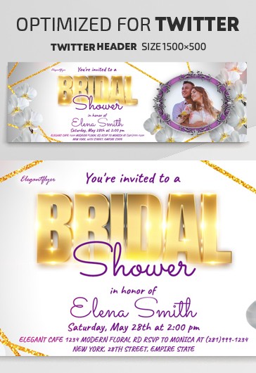 Bridal Shower - Twitter Templates