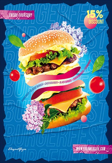 Folleto de Burger Fest
