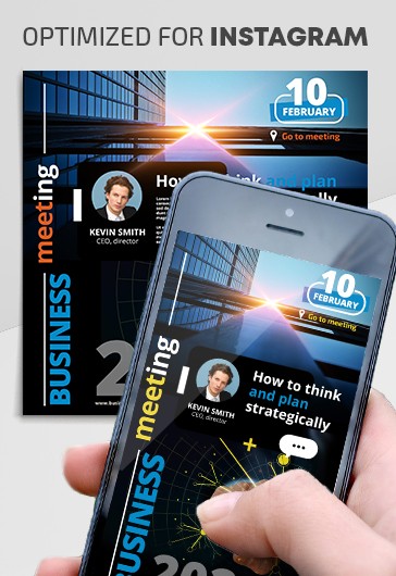 Réunion d'affaires Instagram