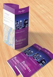 Brochura empresarial de três dobras - Tri-Fold - Tríptico