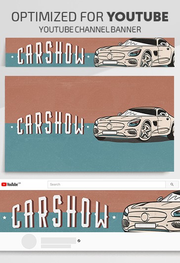 Car Show - Free Youtube Channel banner PSD Template - 10026914 | by ...
