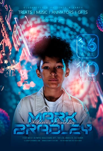 Volantino di compleanno per bambini