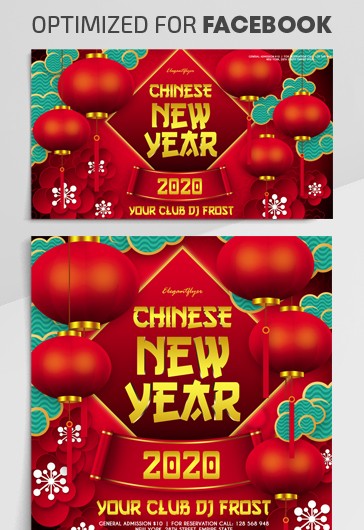 Multicolor Creative Chinese New Year Facebook Premium Social Media ...