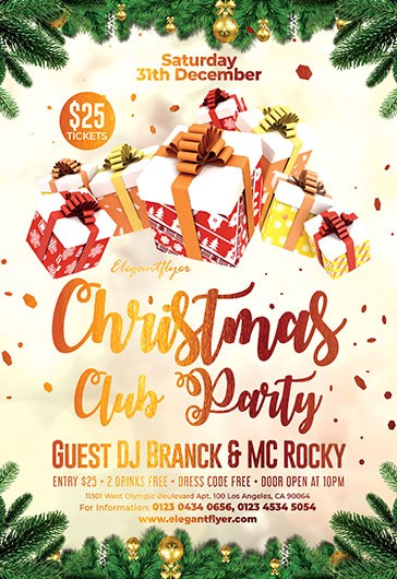 Christmas Club Party Flyer