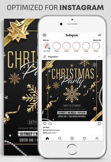 圣诞派对Instagram - Instagram模板