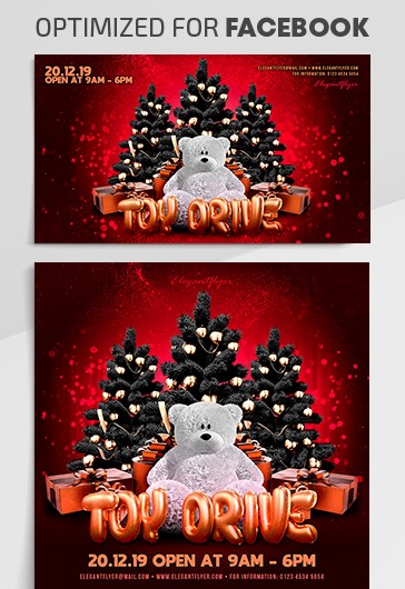 Christmas Toy Drive - Facebook Templates