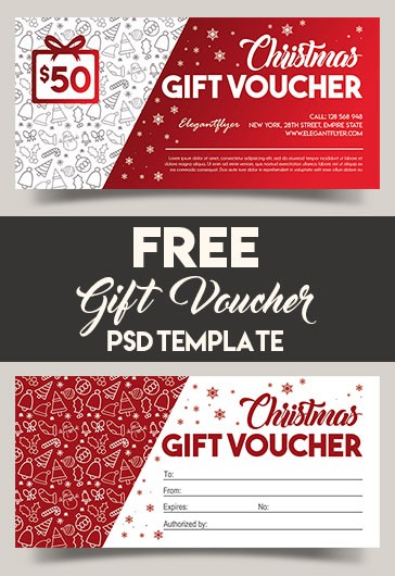 Christmas V02 - FREE Gift Certificate PSD Template - 10020172 | by ...