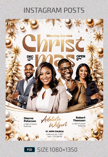 Christmas Worship Service Instagram Post