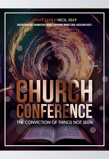 Black and Gold Exclusive Church Event Flyer Free Flyer Template PSD ...