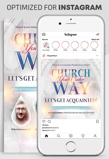Kościelne Centrum Drogi Instagram - Szablony na Instagram