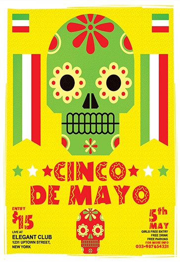 Yellow Illustrated Yellow Magic Cinco de Mayo Celebration Premium Flyer ...