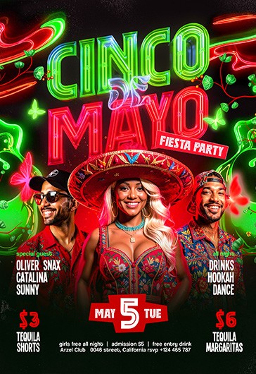 Cinco de Mayo Fiesta Party Flyer