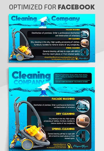 Cleaning Company - Facebook Templates