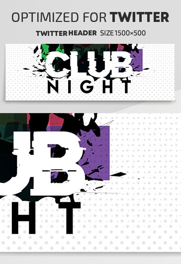 Club Night - Twitter Templates