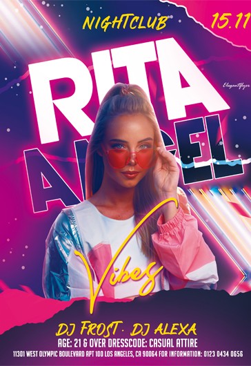 Volantino per festa al club