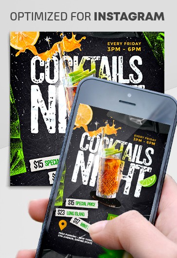 Cocktails Night Instagram