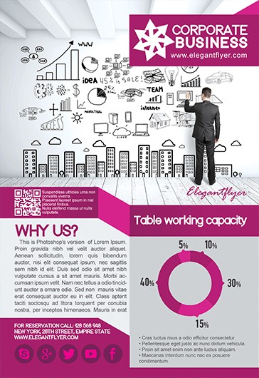 Corporate Business with Infographics Flyer