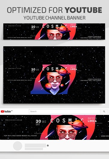 宇宙派對 YouTube - YouTube模板