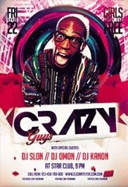 Crazy Guys Party Flyer