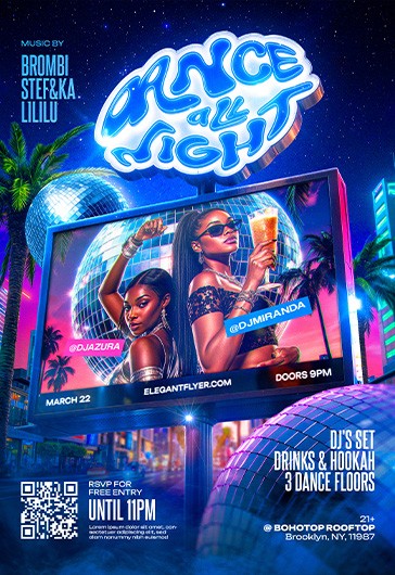 Dance All Night Party Flyer