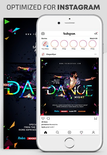 Dance Night Instagram - Instagram Templates
