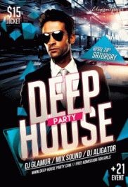 Deep House Party Flyer