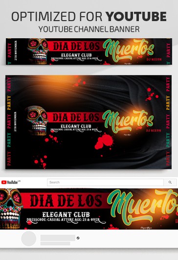 Dia de los Muertos Youtube - Youtube Templates