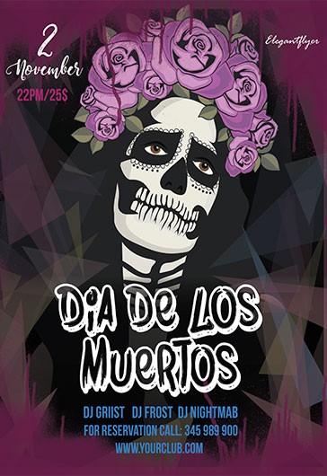 Dia De Los Muertos Party Flyer