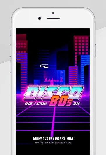 Disco 80s - Social Media