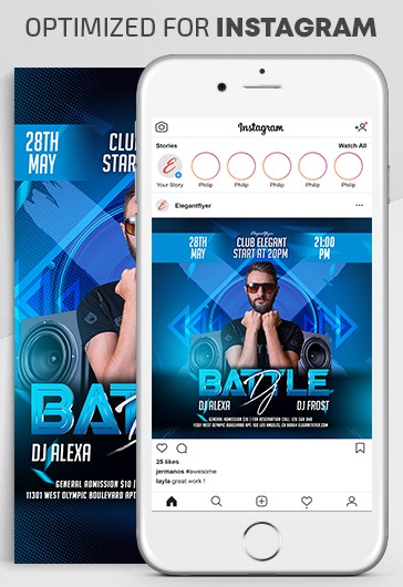 DJ Battle Instagram - Modèles Instagram