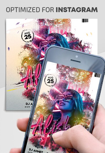 Blue Artistic DJ Guest Instagram Stories Premium Social Media Template PSD