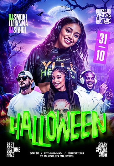 DJ Halloween Night Flyer