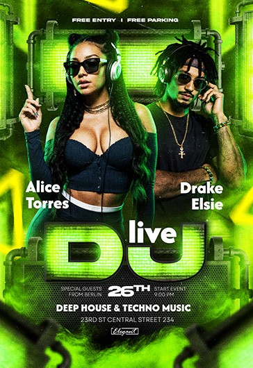 Dj Live Set Poster