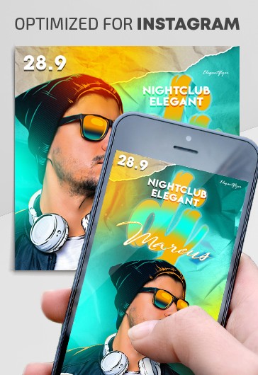 Blau Künstlerisch DJ Gast Instagram Stories Premium Social Media ...