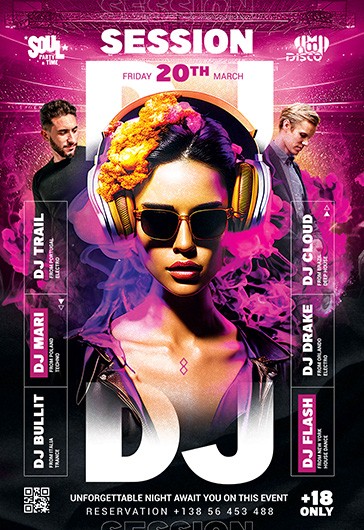 DJ Session Poster - Club Poster