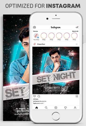 DJ Set Night - Instagram Templates