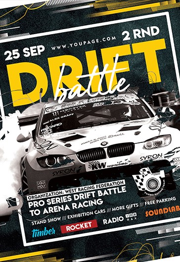 Drift Battle Flyer - Black