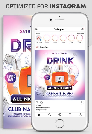 Drink Party Instagram - Instagram Templates