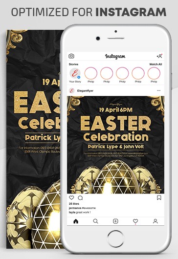 Celebración de Pascua en Instagram - Plantillas de Instagram