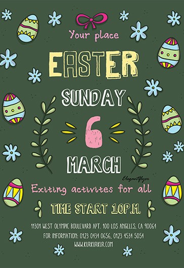 Volantino per la Festa gratuito per Pasqua