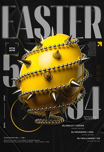 Easter Party Club Flyer