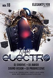 Electro Night Party Flyer