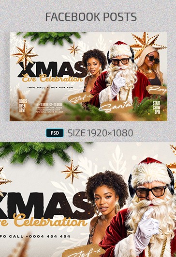 Elegante post di Natale sulla celebrazione della Vigilia su Facebook