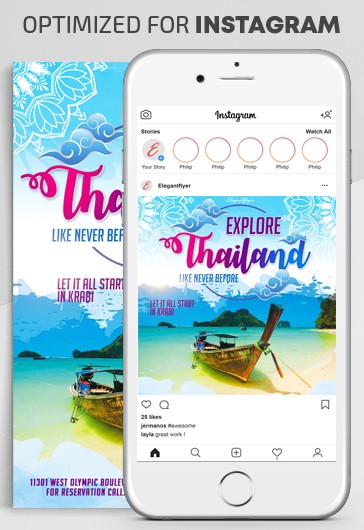 Explore Thailand Instagram - Instagram Templates