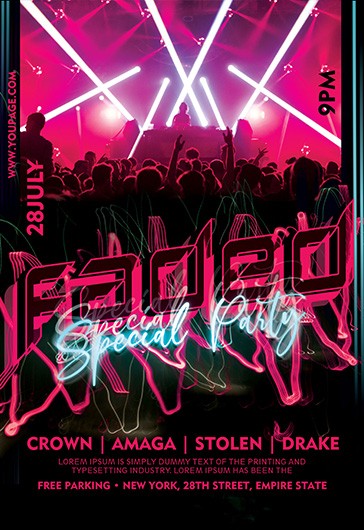 Faded Party Flyer - Club