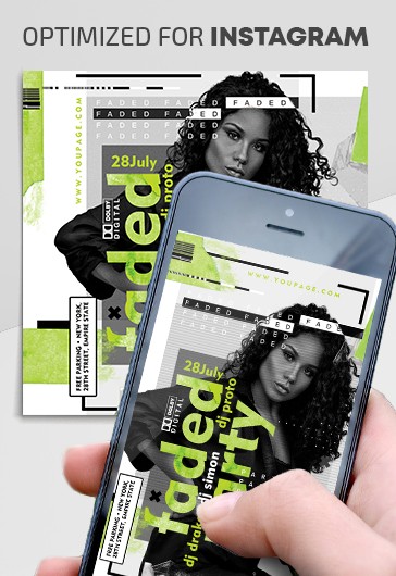 Faded Party Instagram - Instagram Templates