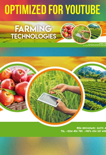 Farming Technologies - Modèle PSD gratuit pour bannière de chaîne ...