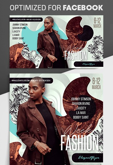 Fashion Week - Free Facebook Cover Template in PSD + Post + Event cover ...
