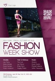 Purple Professional Fashion Week Show Premium Flyer Template PSD | by ...